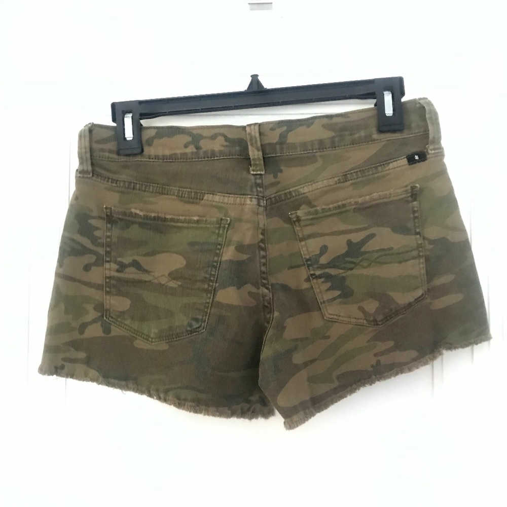 Lucky brand camouflage denim shorts, size 26